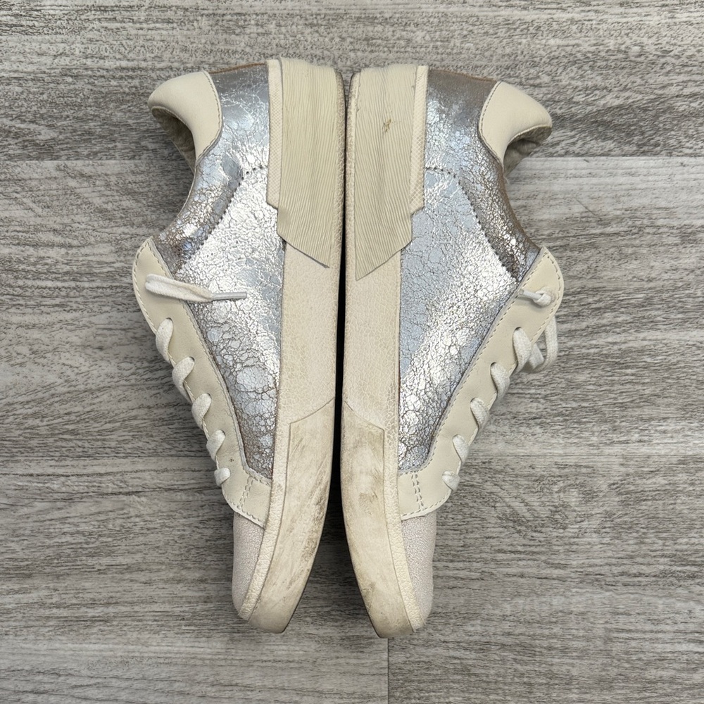 Dolce Vita Silver and Cream Athletic Shoes